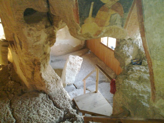 Inside one of the Rock Churches