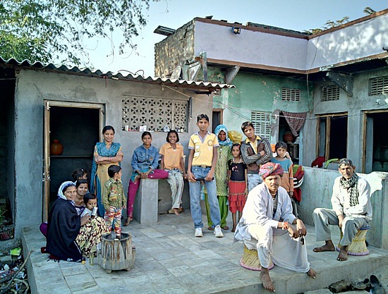 Sagarkhan (centre) and family