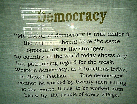 Ghandi's thoughts on Democracy