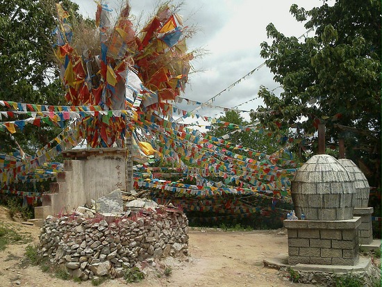Tibetan shrine and incense ovens