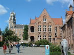 295 Brugge, courtyard and cathedral